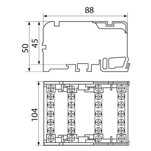 Шина нулевая в корпусе 4х11