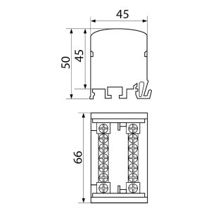 Нулевая шина в корпусе 2х7мм