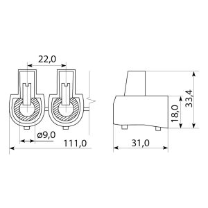 Клемма концевая (5x1) 16 мм