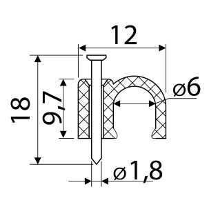Скоба круглая 6мм (100шт)