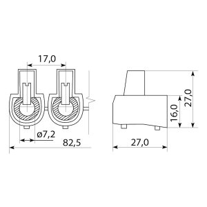 Клемма концевая (5x1) 10 мм