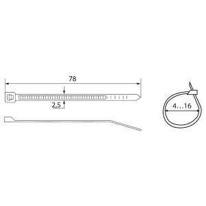 Хомут 3,0х 80 белый (100шт)