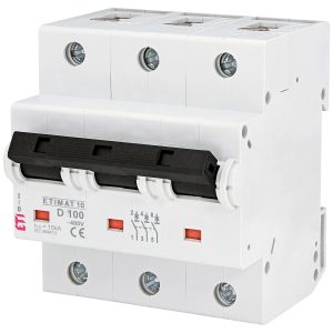 Автомат. выкл. 3п D 100А (15 кА) ETIMAT 10
