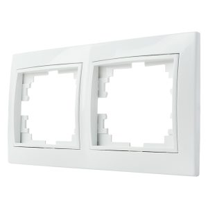 Рамка двухместная белая "АсКо"
