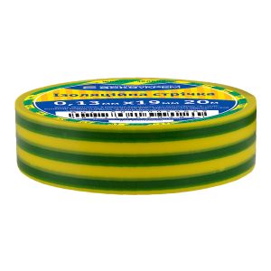 Ізострічка ПВХ 0,13х19х20м (жовто-зелена) АСКО