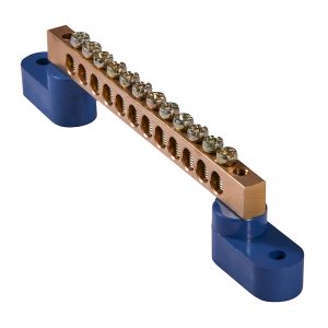 Шина нулевая 6х9 12 ВС-1А бруском с изоляторами