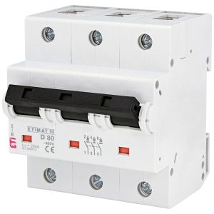Автомат. выкл. 3п D 80А (20 кА) ETIMAT 10