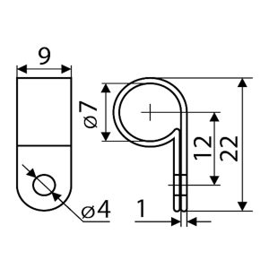 Скоба кабельная 5/16R (упак 100шт)