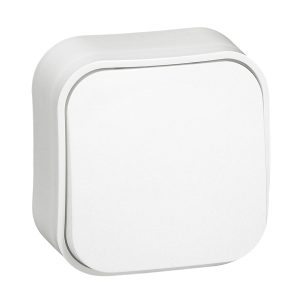 Вимикач 1-кл. зовн. прохідний IP20  Forix білий