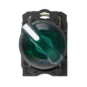 Поворотная кнопка 2-х позиционная с подсветкой зеленая TB5-AK123M5