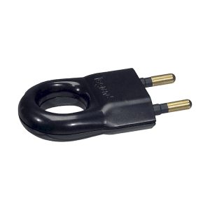 Вилка пряма без З/К з кільцем чорна LEGRAND