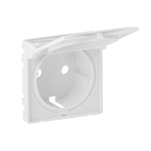 Лицева панель розетки З/К з кришкою біла "Valena LIFE"