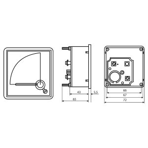 Вольтметр переменного тока 300В 72х72 ( A-72-6)