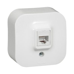 Розетка комп. RJ-45 кат.5е UTP зовн. IP20 Forix біла