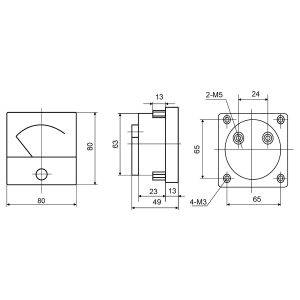 Амперметр 400А  80х80 (A-80)