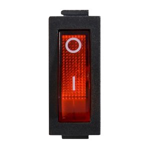 Переключатель 1-клавишный красный с подсветкой KCD3-101N R/B