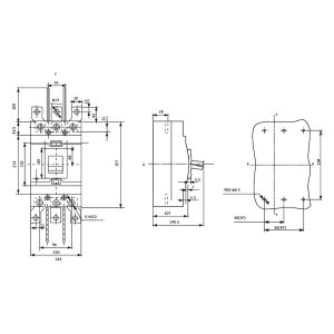 Автоматический силовой выключатель 3-полюсный 400А ВА-2004N/400 "АСКО"