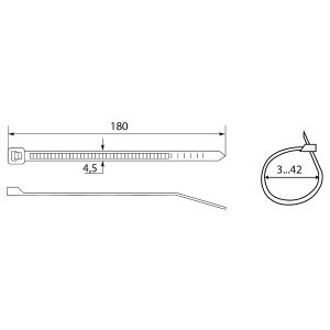 Стяжка кабельная 5,0х180 белая (100шт)