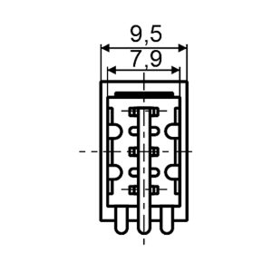 Миниатюрный переключатель MTS-102 (2 пол. - 3 кон.) Вкл-Вкл