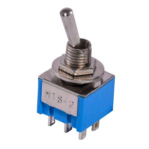 Миниатюрный переключатель MTS-212 (2 пол. - 6 конт.) Вкл-Вкл (без фиксации)