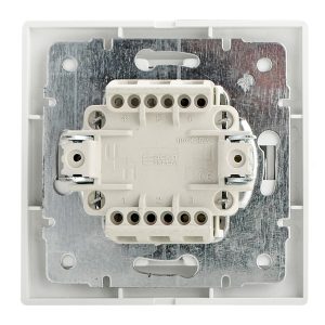 Выключатель 2-клавишный внутренний белый "АсКо"