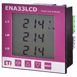 Аналізатор мережі трифазний ENA33LCD (96x96мм, 230V AC)
