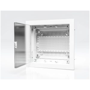 Металлический пластиковый щит ECG14 MEDIA-PT (перфорированная панель, пластиковая прозрачная дверца)