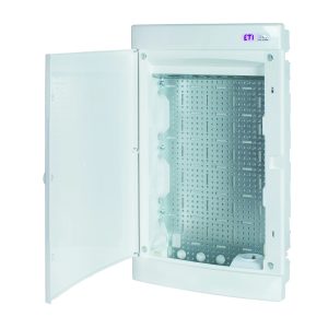 Щит пласт. внутр. выс. ECM36PO MEDIA (4xRJ, розетка 230V, белая дверца)