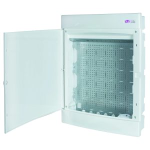 Щит пласт. внутр. выс. ECT 3x18PO MEDIA (8xRJ, розетка 230V, белая дверца)