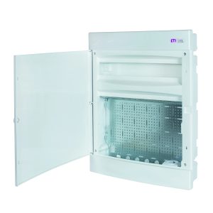 Щит пласт. внутр. выс. ECT 3x18PO MEDIA-MOD (DIN_18 мод., 8xRJ, розетка 230V, белая дверца)