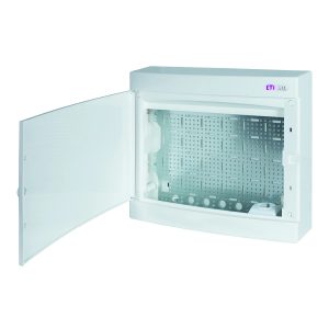 Щит пласт. наружн. исполн. ECT 2x18PO MEDIA (8xRJ, розетка 230В, белая дверца)