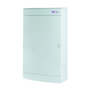 Щит пласт. наружн. исполн. ECT36PO MEDIA (4xRJ, розетка 230V, белая дверца)