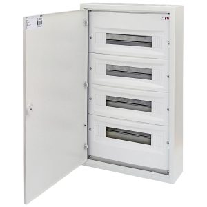 Металлический щит ЩРн-72 мод IP30 внешн. бел. дверца + пластиковая фальш-панель WRP18-4