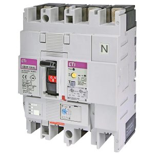 Автоматический силовой выключатель 4-полюсный 125А 25кА EB2R 125/4L (0.63-1)In/(10)In, с блоком УЗО "ЕТІ"