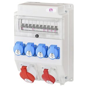 Распределительный щит с разъемами EDS11 4-2/2-5 16/32 (Разъем 16A/5P-1, 32A/5P-1, Schuko-4, АВ: C16/1-4, C