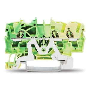 Клема TOPJOB S 3-контактна заземляюча 2,5(4)мм2, жовто-зелена