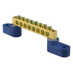 Шина нулевая 6х9 8/2 отв. бруском с изоляторами ВС-1А