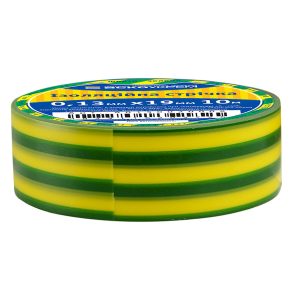 Изолента ПВХ 0,13х19х10м (желто-зеленая) АСКО