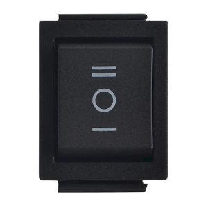 Переключатель 1-клавишный черный перекидной KCD2- 203 B/B