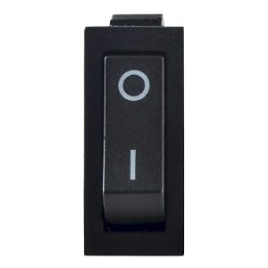 Переключатель 1-клавишный черный KCD3-111 B/B