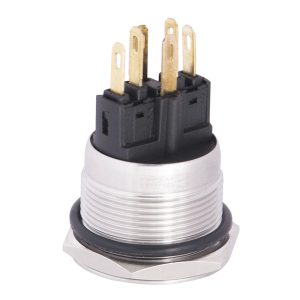 Кнопка метал. с подсв. 1НО+1НЗ зелёная TYJ 22-271 220V