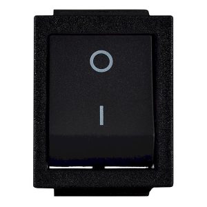 Переключатель 1-клавишный черный KCD2- 201 B/B
