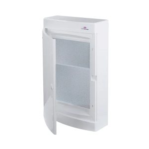 Щит пласт. наружн. исполн. ECT36 MEDIA-PO (перф.панель, белая дверца)