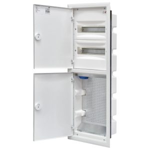 Щит пласт. ЩРВ-П- 24 мод IP40 внутр. метал. бел. дверц + 3 ряда ММ-облад ERP MEDIA 12-5-2V