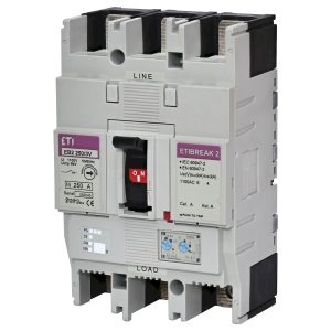 Автомат силовой трехполюсный 250А EB2 1000В ((0.63-1)In/(6-10)In) 250/3В "ЕТІ"