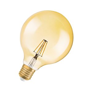 Лампа ЛЕД куля  6,5W 2400K 720lm E27 1906 GLOBE G125 825 230V FIL GOLD 4X1 (3 роки) OSRAM