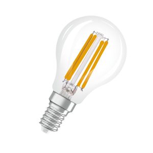 Лампа ЛЕД класична  4,5W 2700-2200K 470lm E14 SCLP40GD 827 230V FIL 4X1 (3 роки) OSRAM
