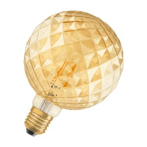 Лампа ЛЕД філаментна  4,5W 2500K 470lm E27 лампа 1906 FILAMENT GOLD PINECONE (3 роки) OSRAM