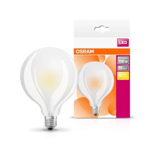 Лампа ЛЕД куля 12W 2700K 1521lm E27 LED G95 100 230V GL FR (3 роки) OSRAM