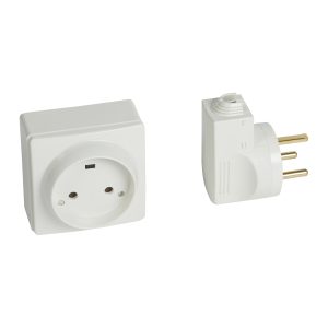 Комплект розетка 32А 2К+З + вилка 32А 2К+З, Quteo (білий)